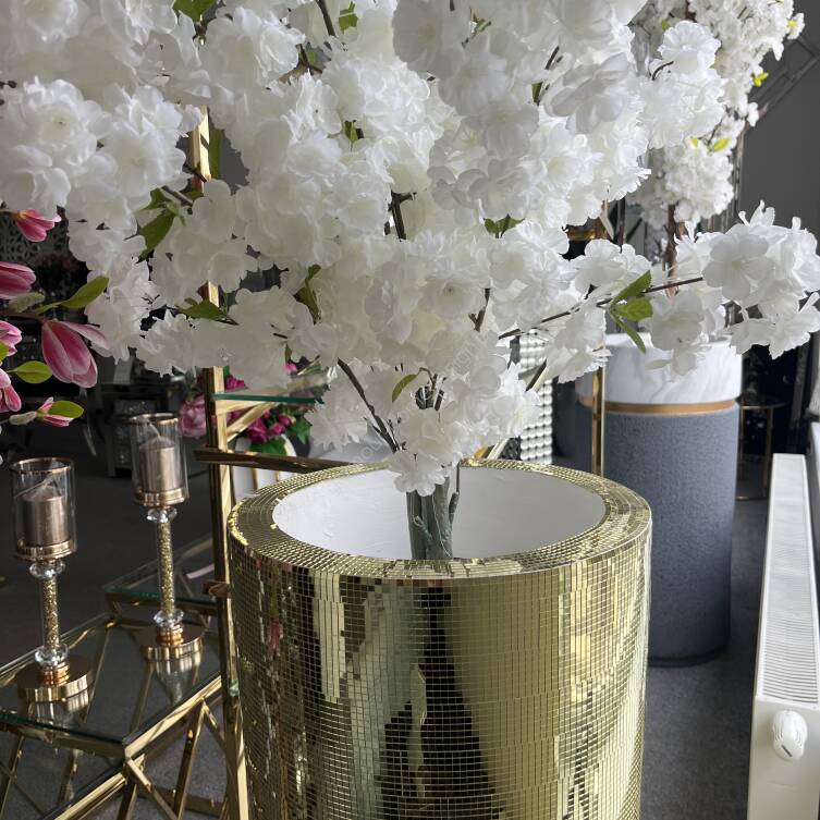 Donica lustrzana złota 62 cm