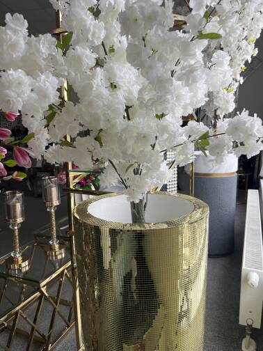 Donica lustrzana złota 62 cm