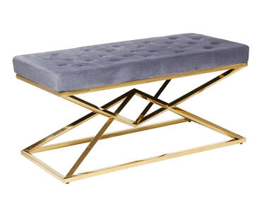 Siedzisko Ławka szaro złota 