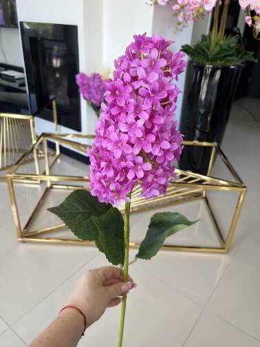 Bez gałązka 80 cm różowa 