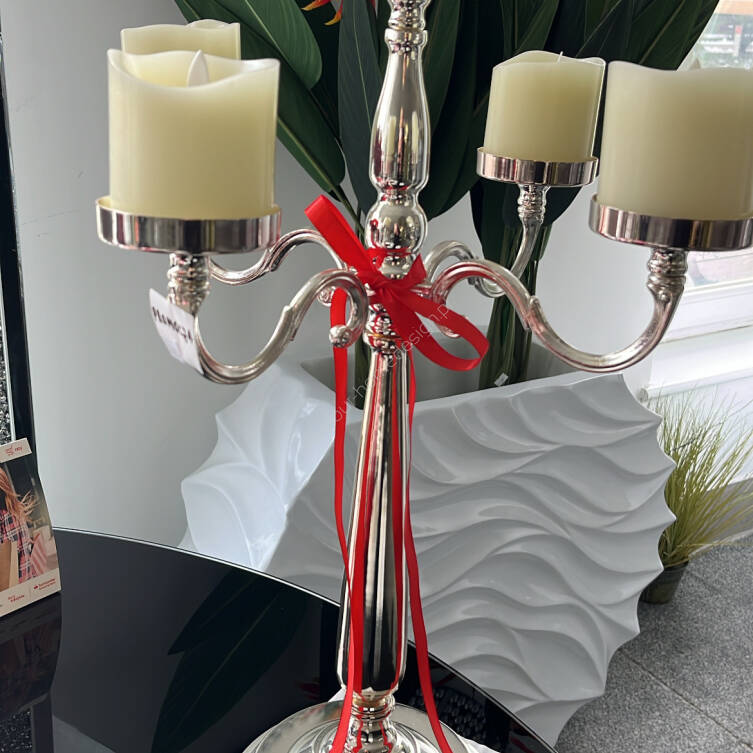 Świecznik kandelabr srebrny 62 cm 