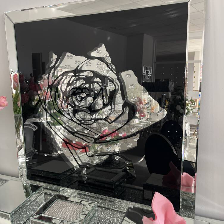 Obraz lustrzany róża