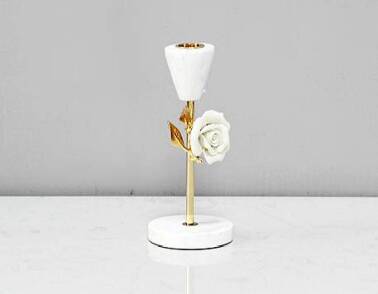 Świecznik złoty Róża 