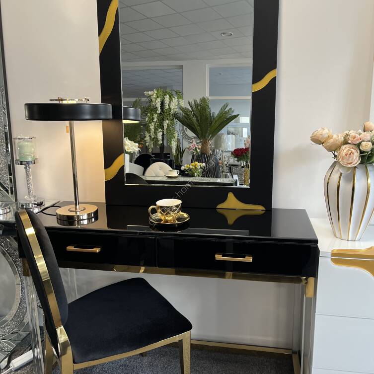 Toaletka Konsola Hermes czarno złota