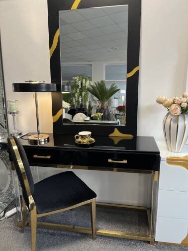 Toaletka Konsola Hermes czarno złota