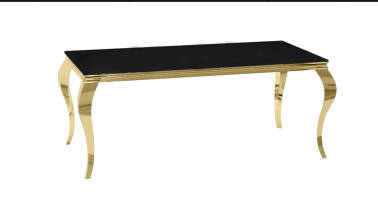 Stół czarno złoty  Ludwik 180 cm 