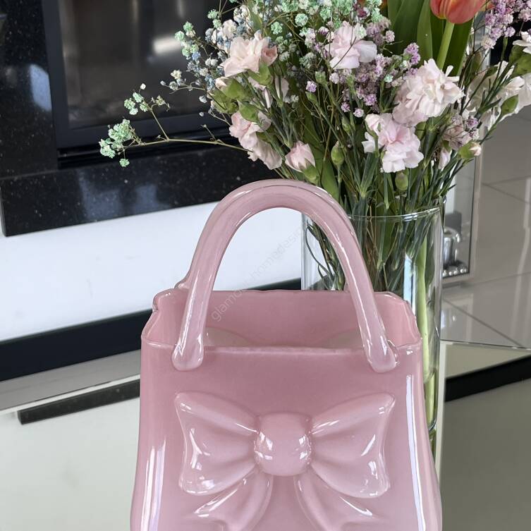 Wazon szklany torebka 27 cm 