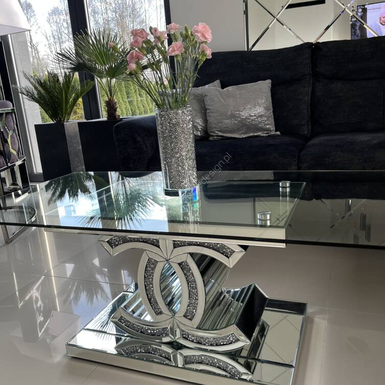 Stolik ława szklana chanel 120 cm