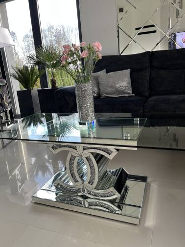 Stolik ława szklana chanel 120 cm