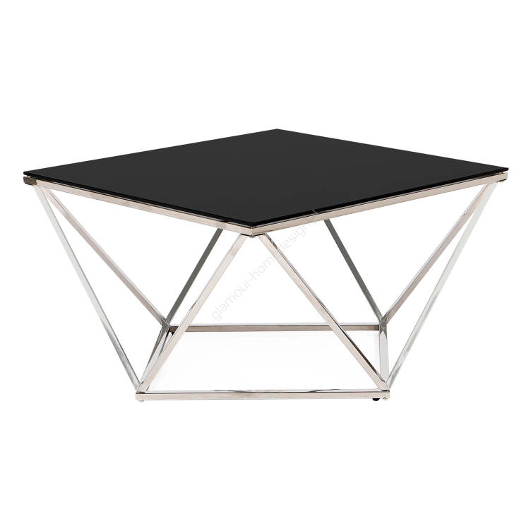 Ekskluzywny stolik srebrna stal 65 cm