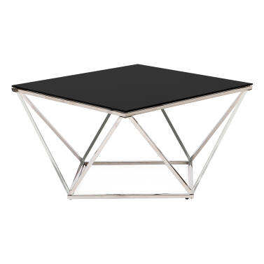 Ekskluzywny stolik srebrna stal 65 cm