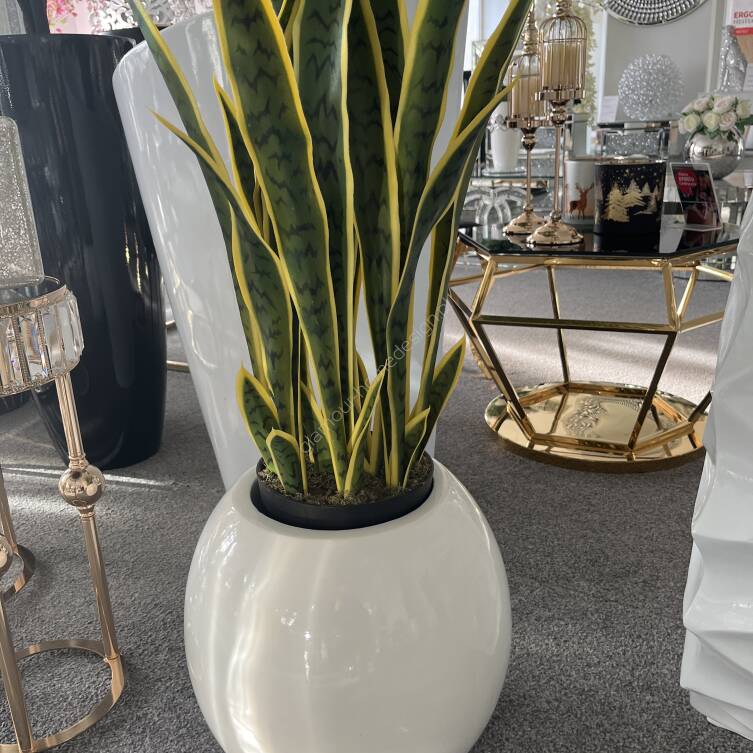 Donica biała kula 38 cm