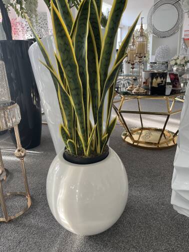 Donica biała kula 38 cm