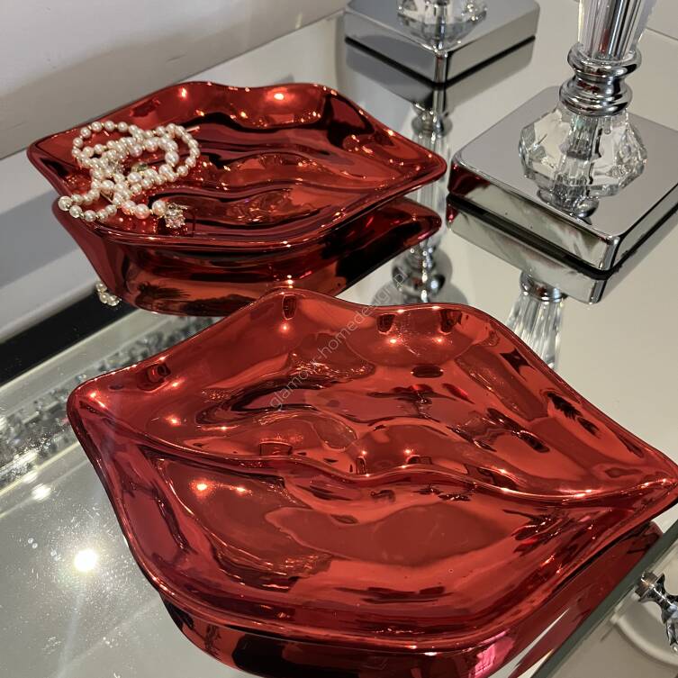 Patera dekoracyjna czerwone usta 