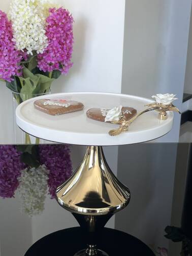 Patera dekoracyjna złota Róża 