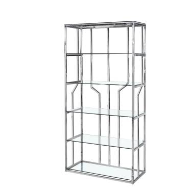 Regał srebrny stal chromowana